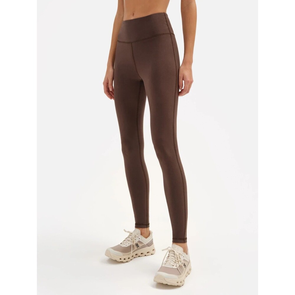 MATE THE LABEL ORGANIC COTTON FULL LENGTH LEGGINGS‎ MOCHA BROWN NWT - Picture 4 of 7